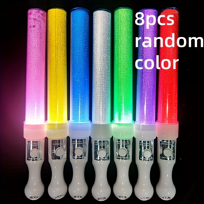 TEMU Led Glow Sticks, Fireworks Sticks, Party , Support Sticks, Flashing Sticks, Wedding Concerts, And Night Celebrations, Flashing, Bars, Suitable