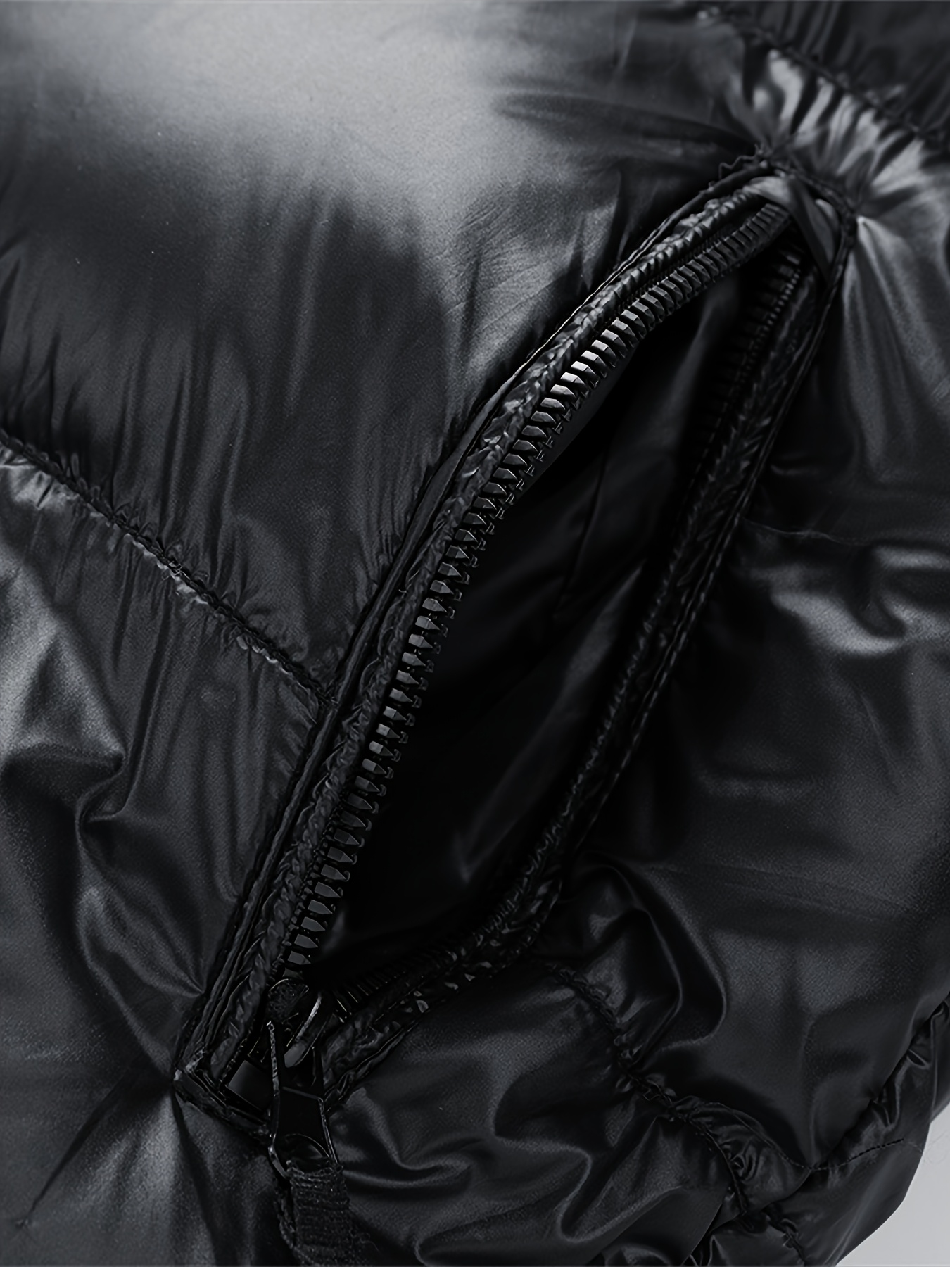 Men's High-End Black Golden Padded Jacket