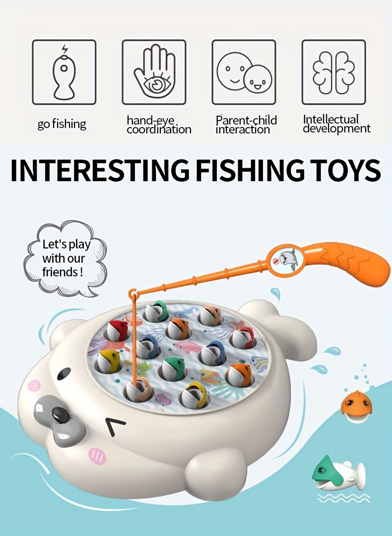 Fishing Toy Suit Seal shaped Fishing Pool Children's Fishing - Temu United  Kingdom