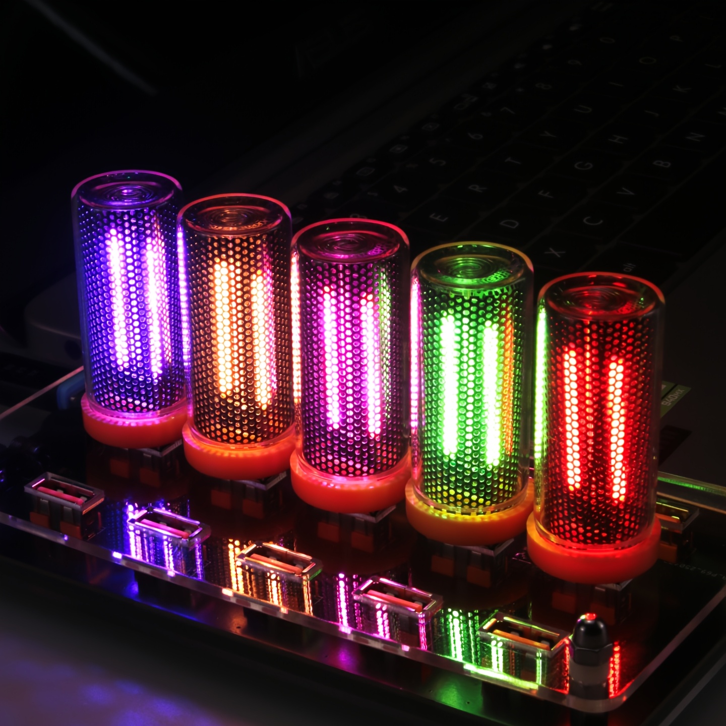 1pc touch sensitive rgb color changing led glass bottle lamp dimmable usb powered night light suitable for car bedroom camping travel portable tabletop light with and play operation decorative atmosphere lighting for Product details 2