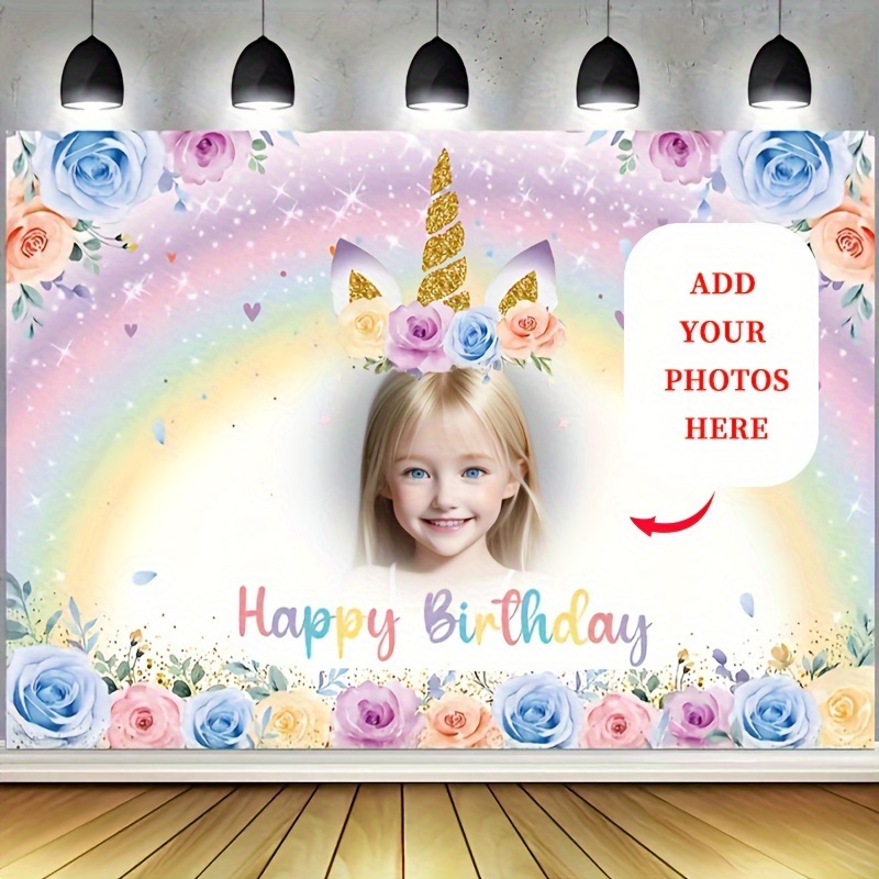 

Custom Personalized Birthday Banner: Festive Decorations For Indoor And Outdoor Use, 83in X 60in, Vinyl Material, Princess Theme, No Power Required