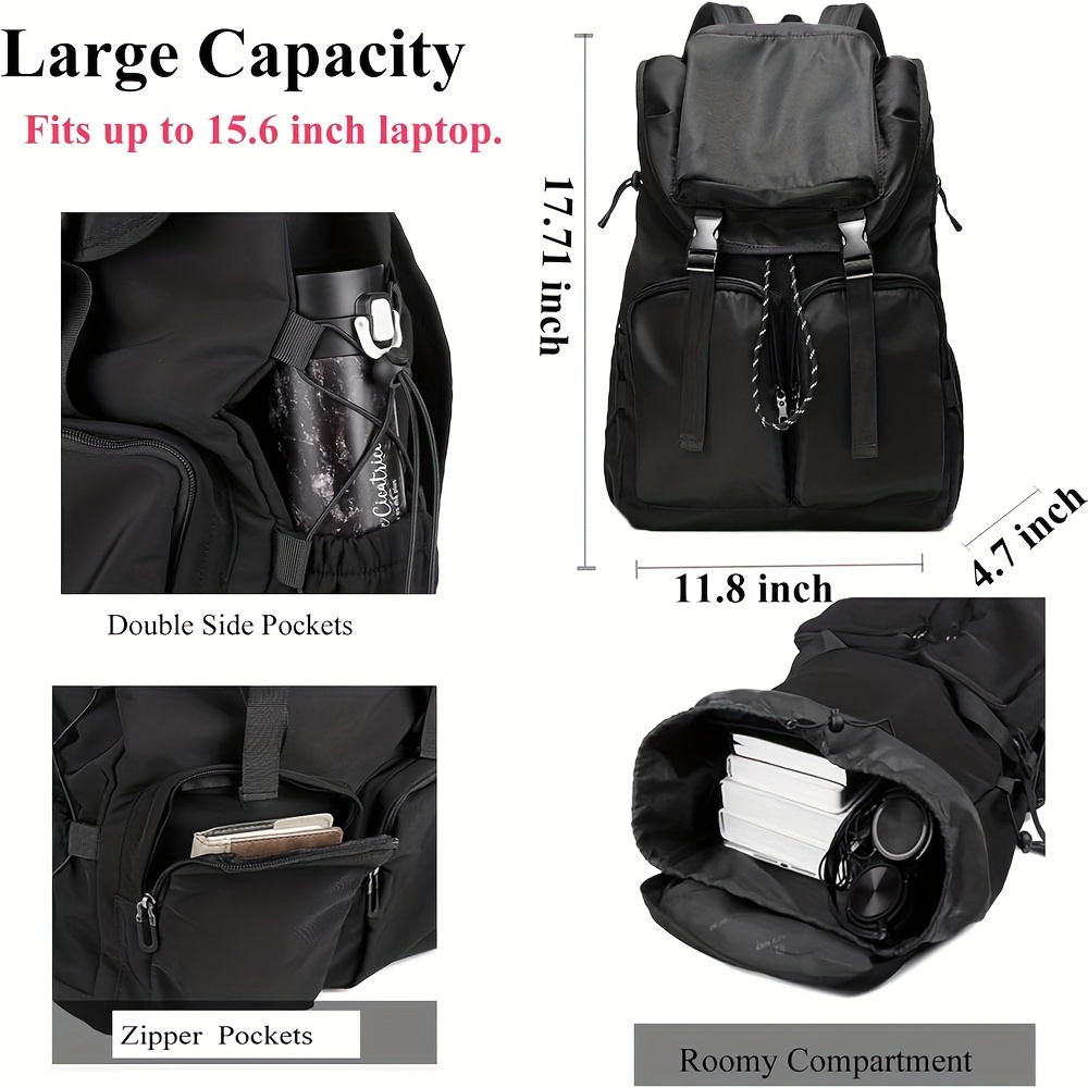 vintage laptop backpack for men women 30l water resistant college backpack fits 15 6 inch computer and laptop casual backpack for work   Product details 1