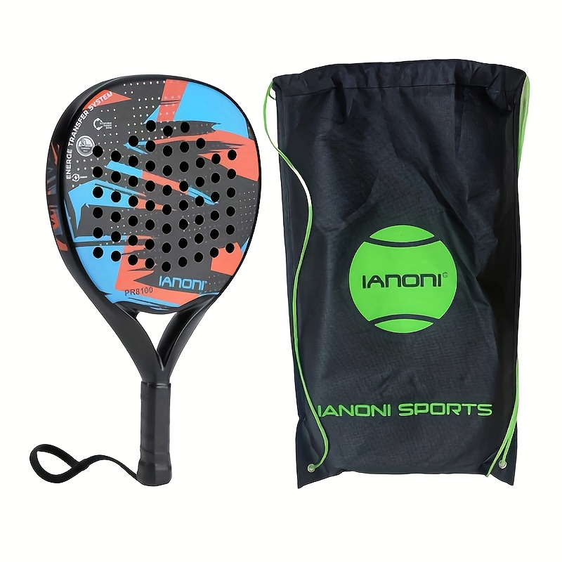 racchetta da padel , realizzata in fibra di carbonio, con in eva e fornita di borsa per racchetta, perfetta per il ringraziamento, natale, halloween e le feste di capodanno