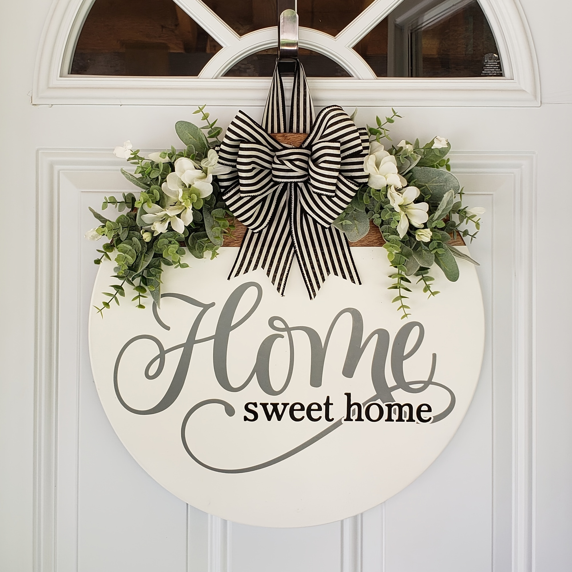 

Front Door Decor, Home Sweet Home, Year Round Wreath, Door Hanger, Front Door Wreath, Welcome Wreath, Hanger, Door Wreath