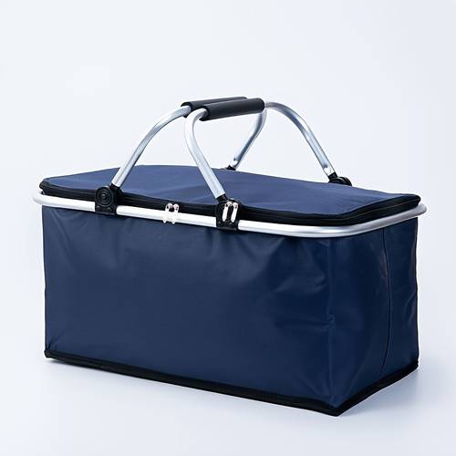 foldable insulated oxford cloth picnic basket lunch bag suitable for outdoor travel compatible food carrier with ice pack compartment portable bento box holder for camping no coating non food direct contact