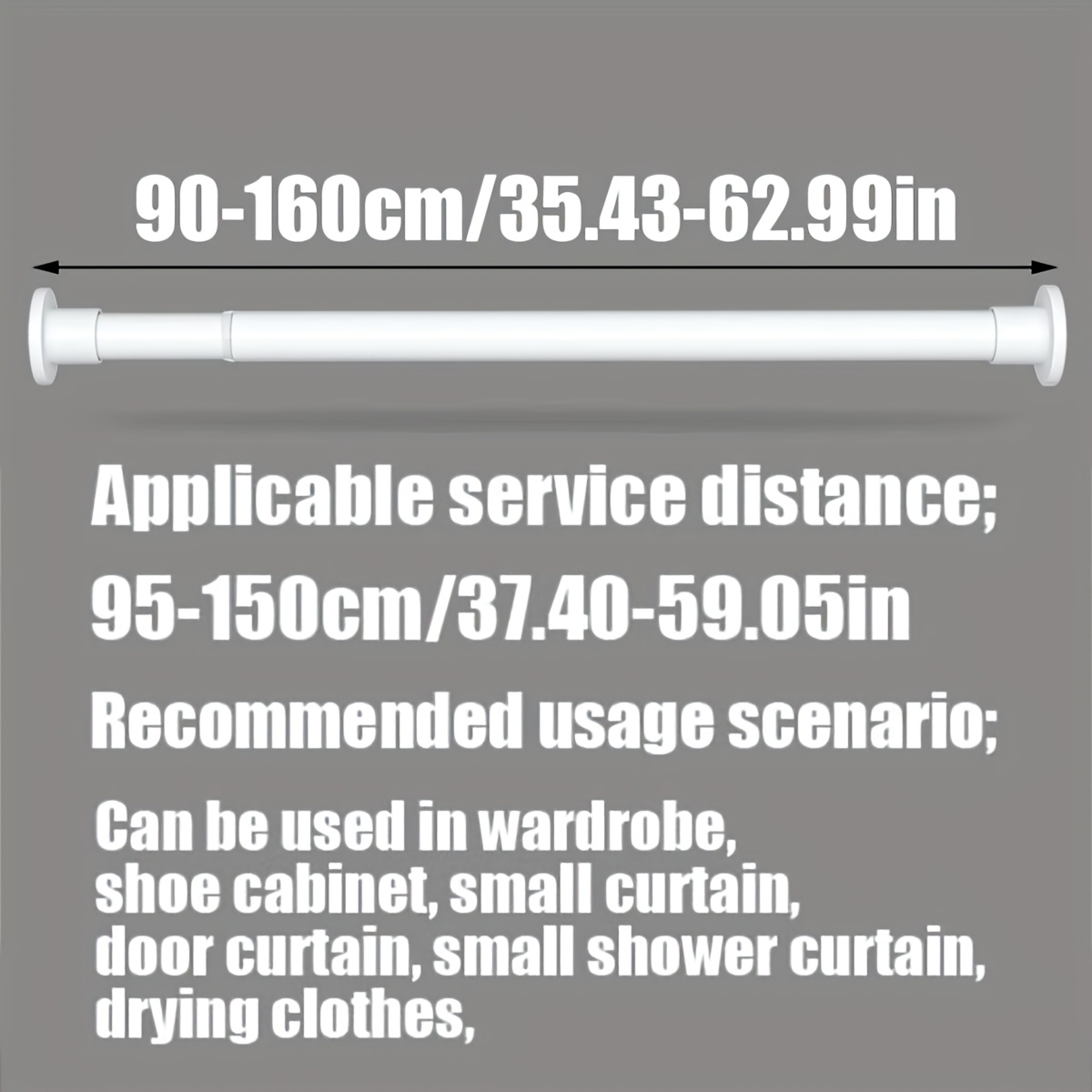 TEMU Sea Freight, 1pc, No-punch Telescopic Rod, Honeycomb Base To Enhance Adsorption, Built-, Strong Load-bearing Capacity, Very Suitable For Shower