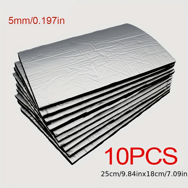 10pcs car engine hood sound deadening panels thermal insulation material with   5mm thick suitable for universal car and truck hood insulation noise reduction and heat     thermal insulation noise reduction car