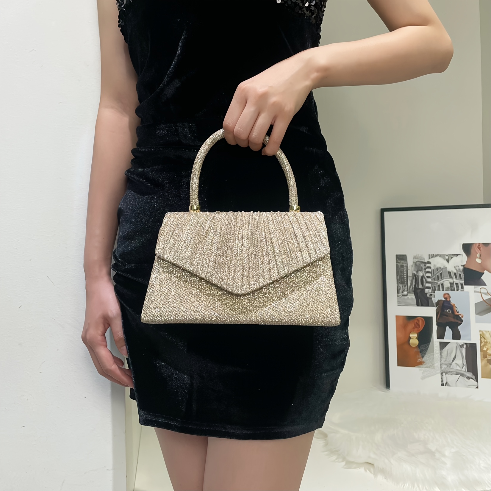 Euforia Modas Bolso De Fiesta Negro Y Dorado Euforiamodas Bolso