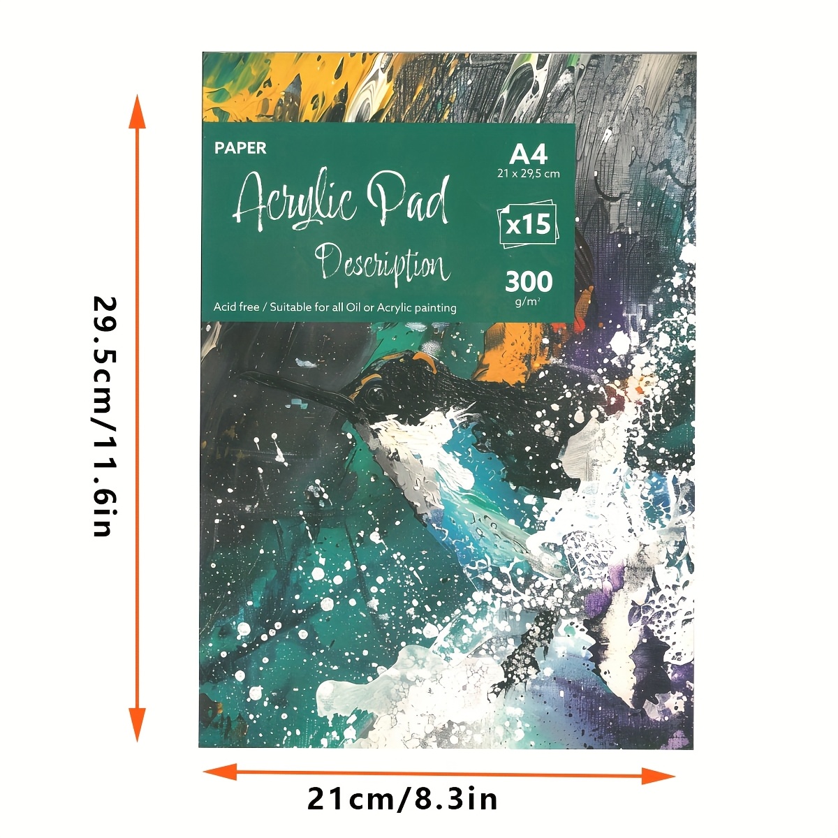 TEMU Large-sized Glue-bound Books, Oil Painting Sketchbooks, Acrylic Painting Sketchbooks - A4 Size, High-quality Thick Covers, Thick Paper Pages,