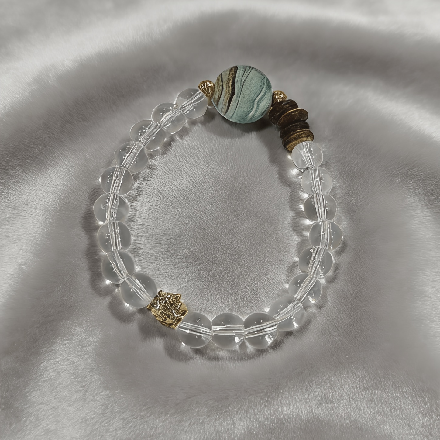 Imitation Natural Clear Bohemian Bracelet, Retro Design