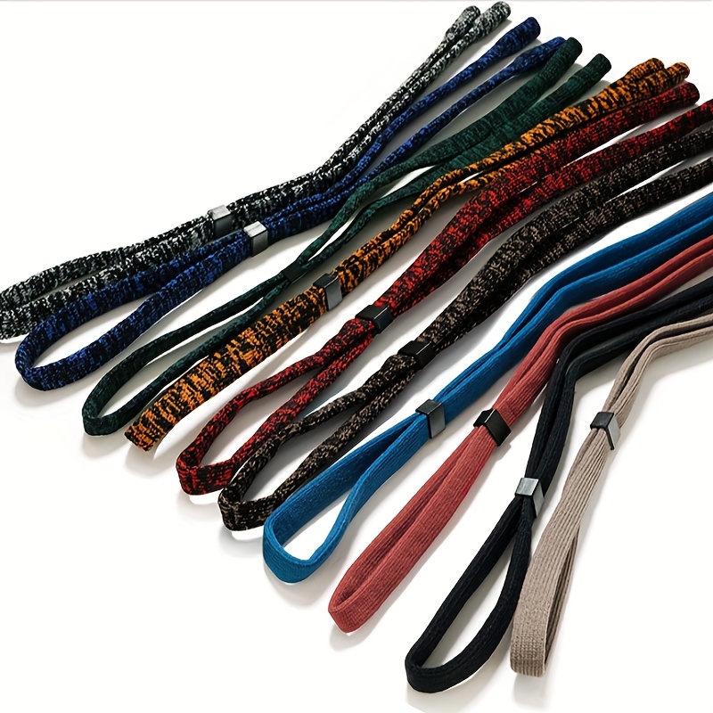 Image of 10pcs Unisex Sports Glasses Straps, Anti-slip Polyester Eyewear Chains, Fashionable Accessory For Women, Durable & Comfortable, Assorted Colors