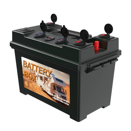 12 multi function battery box portable outdoor battery box with anderson plug vehicle charger with dual qc3 0 and qc3 0 pd type c ports usb socket for rv trailer boat kayak and product does not battery