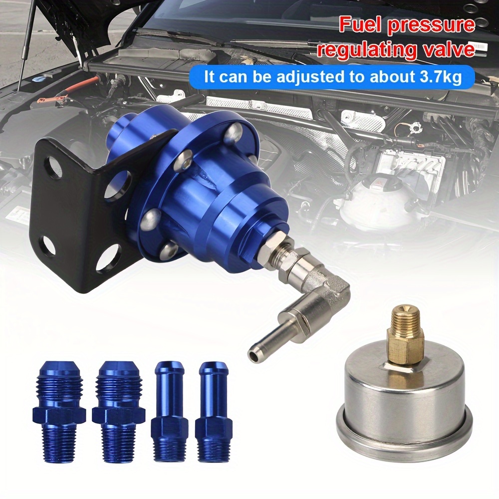 Regulador De Presión De Combustible Ajustable Con Manómetro – Universal, 0-140 PSI, Para Coche, Moto Y Vehículos De Gasolina