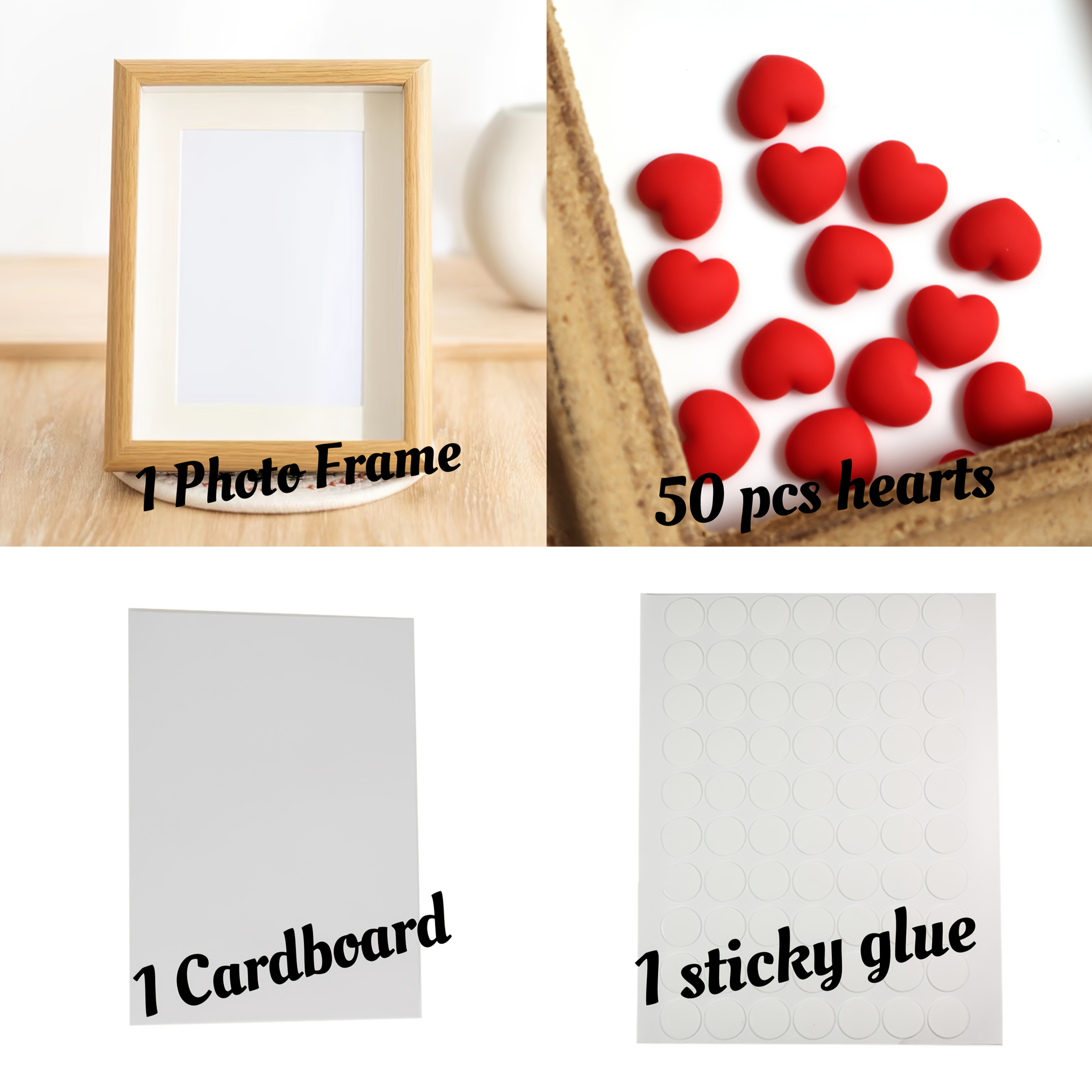 Handmade Love Photo Album, 6-inch Photo Frame, Material Kit, Couple Photo Frame, Suitable For Valentine's Day And Anniversary Gifts
