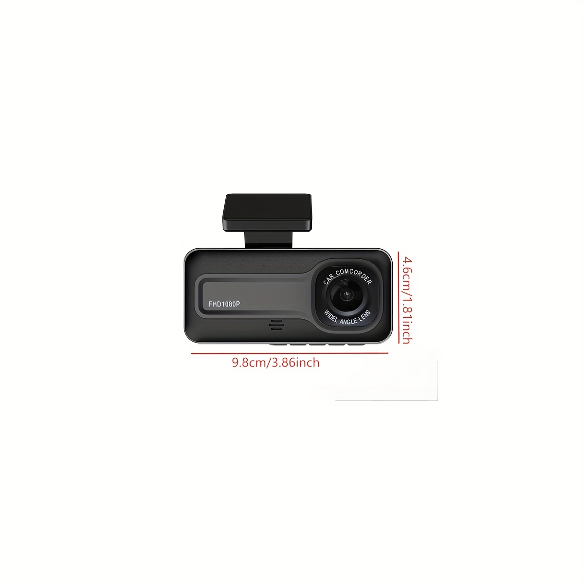 dashcam de voiture avec double   1080p+720p    , wdr, détection de mouvement,   140°, enregistrement  , surveillance de stationnement, carte 32 go optionnelle 2