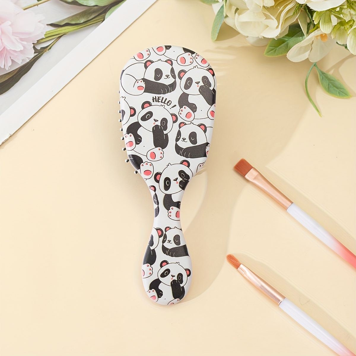 Hello Panda Cute Pattern Air Cushion Hairbrush 1pc