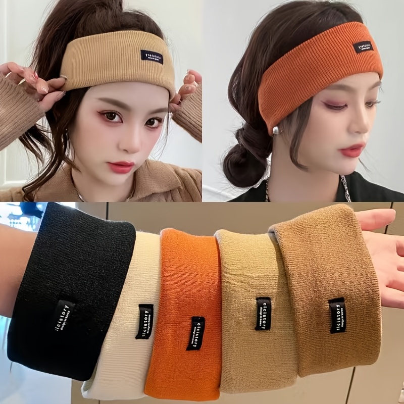 

1pc Unisex Knit - Forehead Protection, Fashionable Hairband For Outdoor Activities, Hairband For Fall/winter Season, Knit Fabric