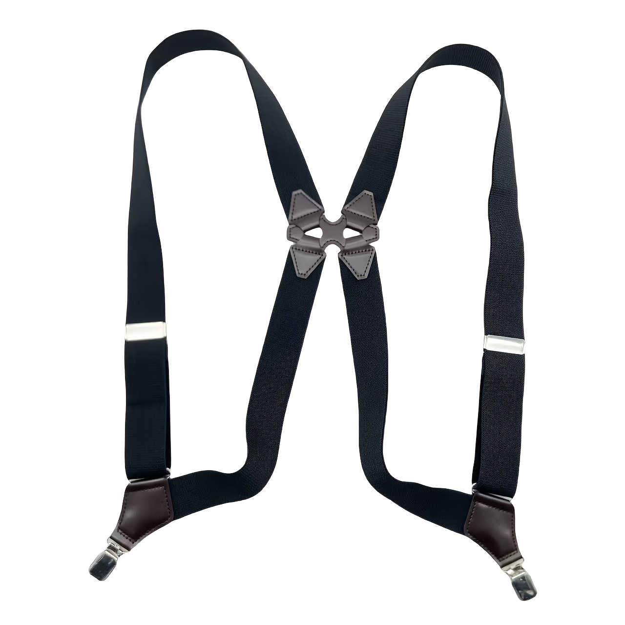Image of 1.38in Vintage Outdoor Casual Suspender Clips For Men And Women, Side Clip Braces For Dress Pants And Jeans, Back Clip Suspenders For Men