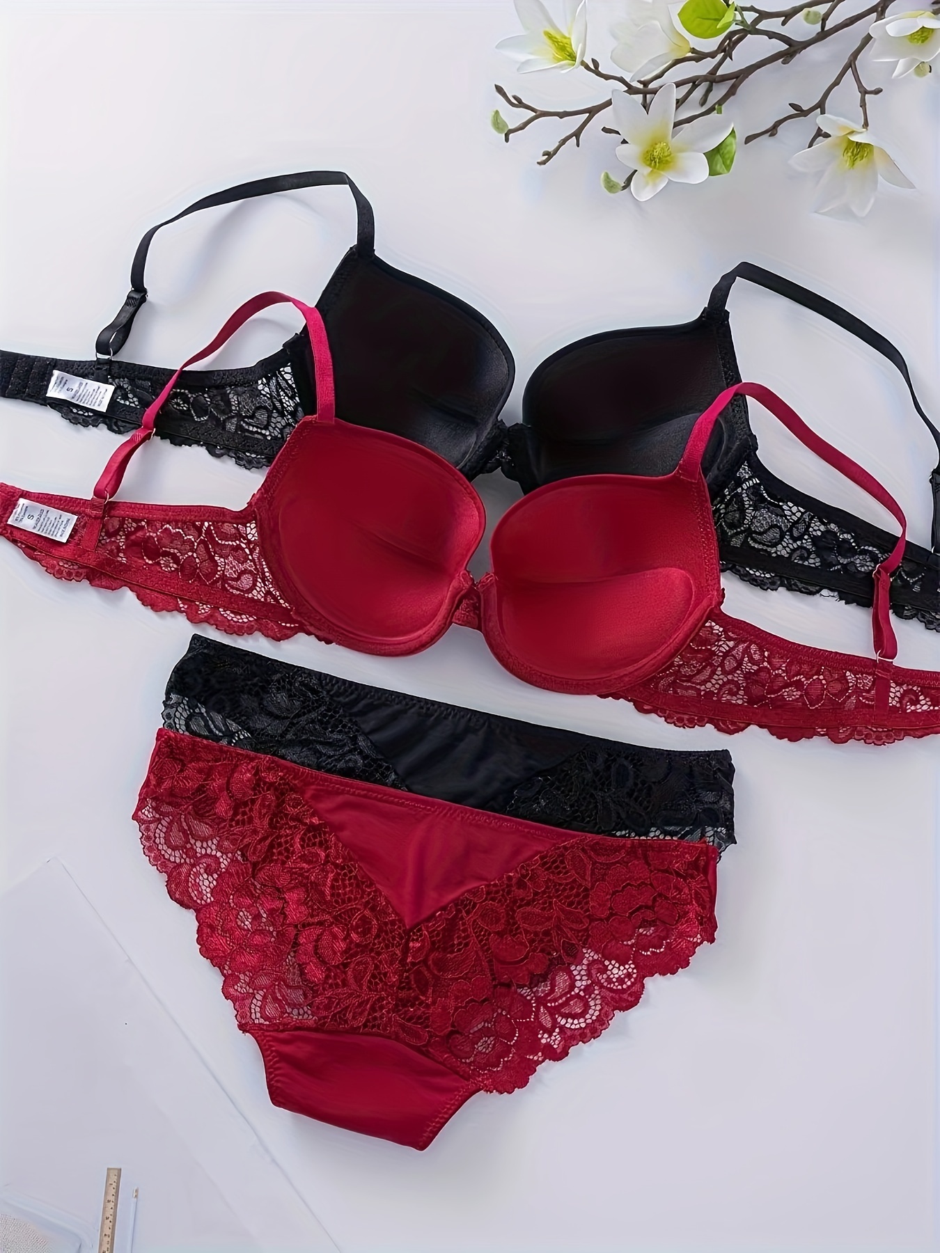 (two clothes and two pants) small chest flat chest big underwear comfortable underwear suit