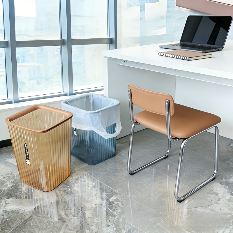 1pc large capacity good looking trash can simple pleated creative trash can plastic waste paper bucket garbage bin for bathroom living room bedroom and   use without Product details 0