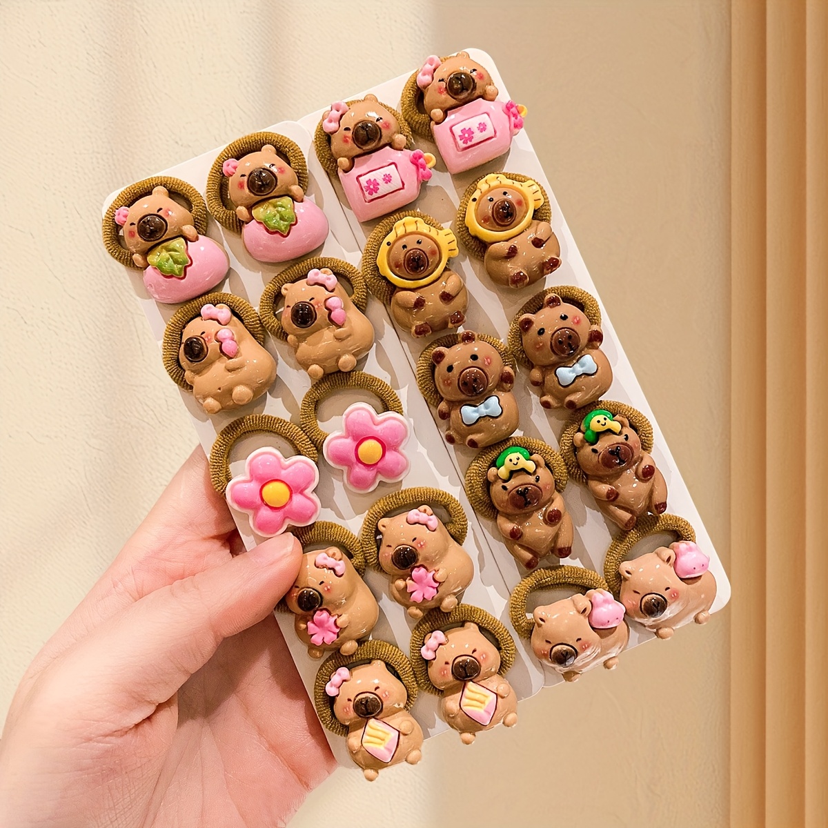 10/20 Colorful And Cute Capybara Hair Ties for Girls