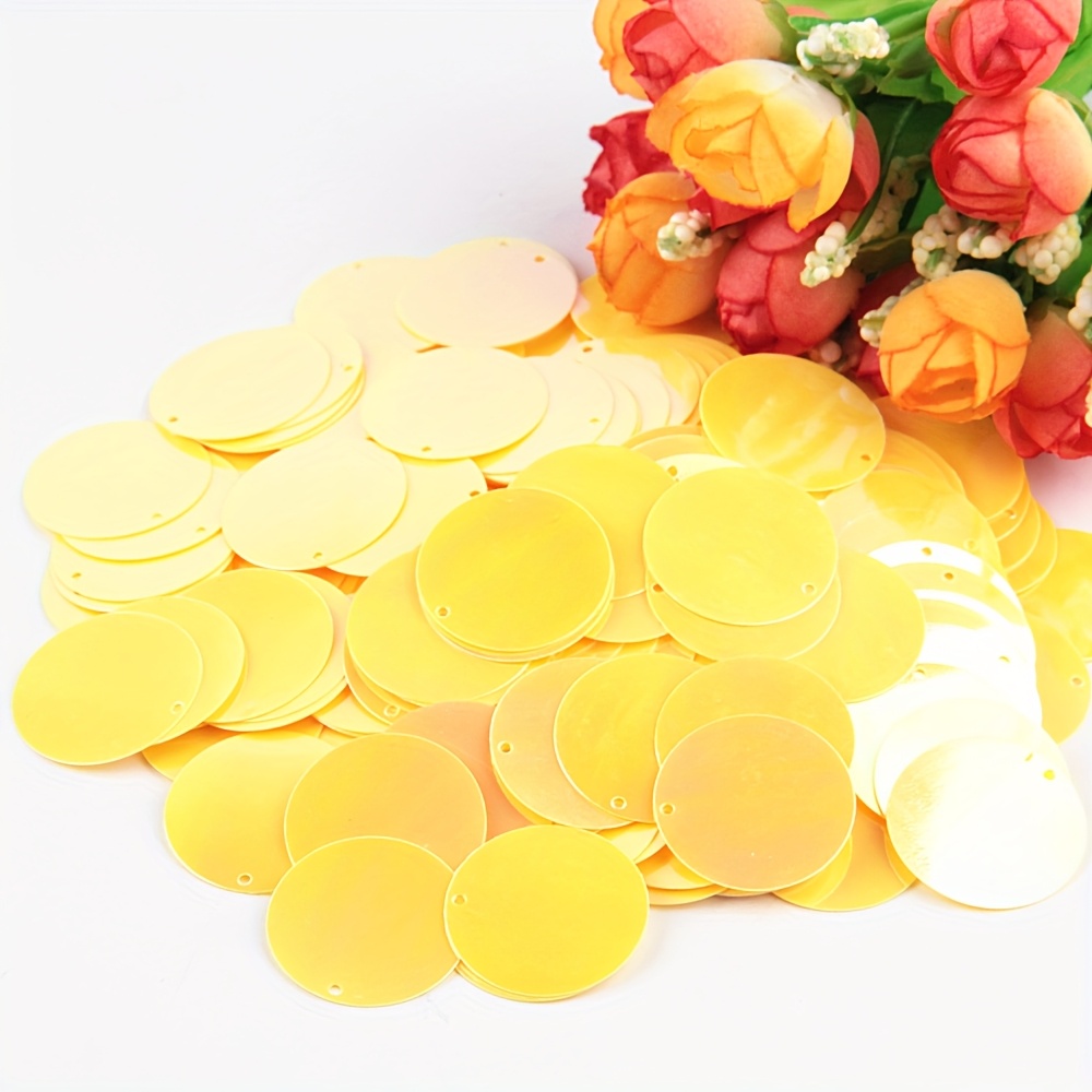 Large Sequins Side Drilling PVC Round Loose Sequin Craft