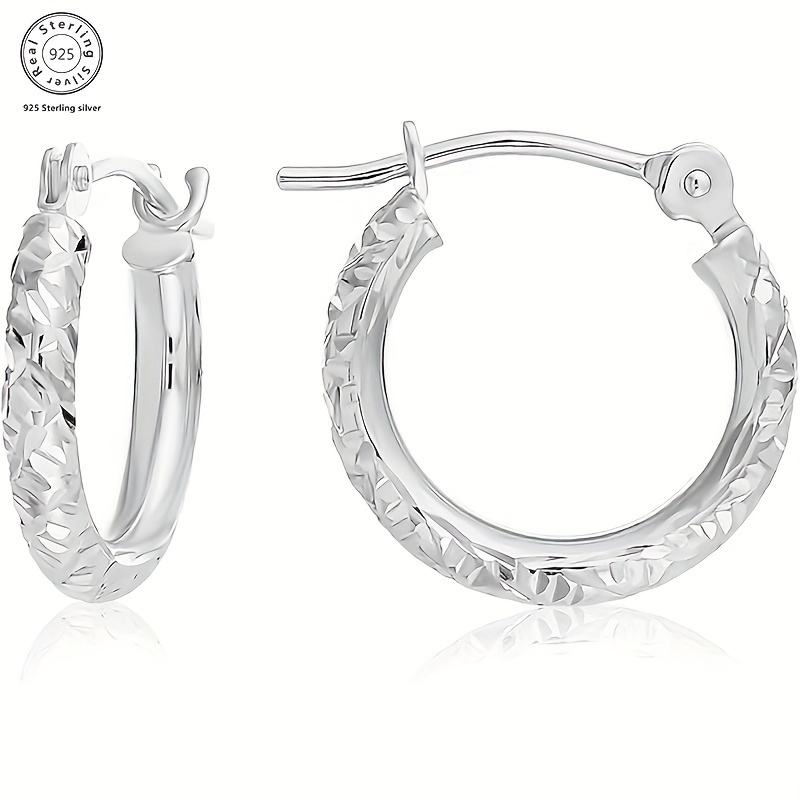 925 silver golden ear earrings round earrings men women fashion exquisite elegant   wear suitable for parties daily gifts for wives     festivals halloween birthday anniversary gifts   exquisite gift boxes Product details 2