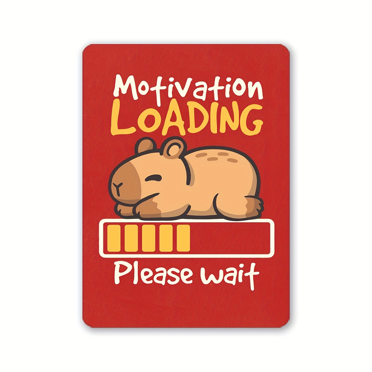 TEMU 1pc Modern Art Design, Capybara Motivation Magnet Stick, 2d Flat Printing, Special Gifts, Creative Refrigerator And Door Surface Decoration,