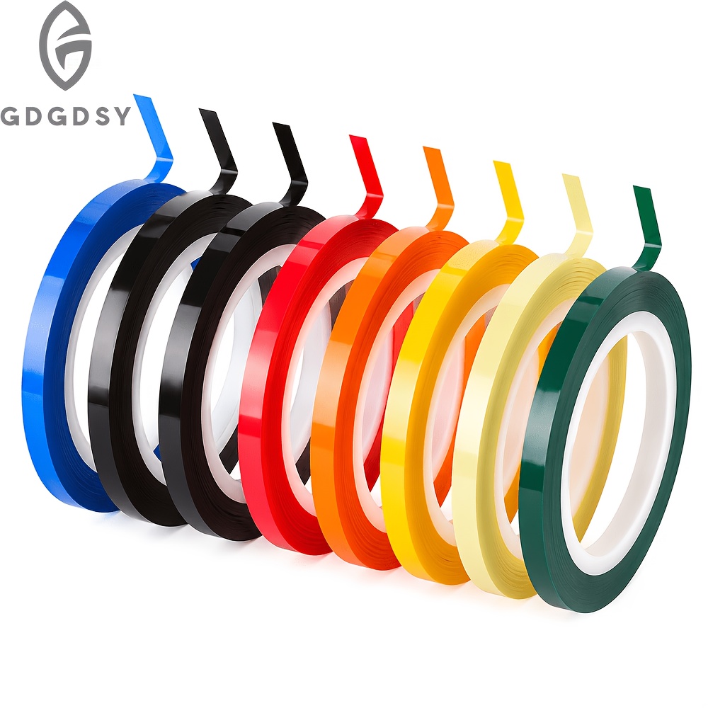 TEMU Tapes - 3mm Width 66.0m Length Durable Plastic Base Strong - Ideal For Car Enthusiasts, Motorcycle Owners, Crafters, Mechanics