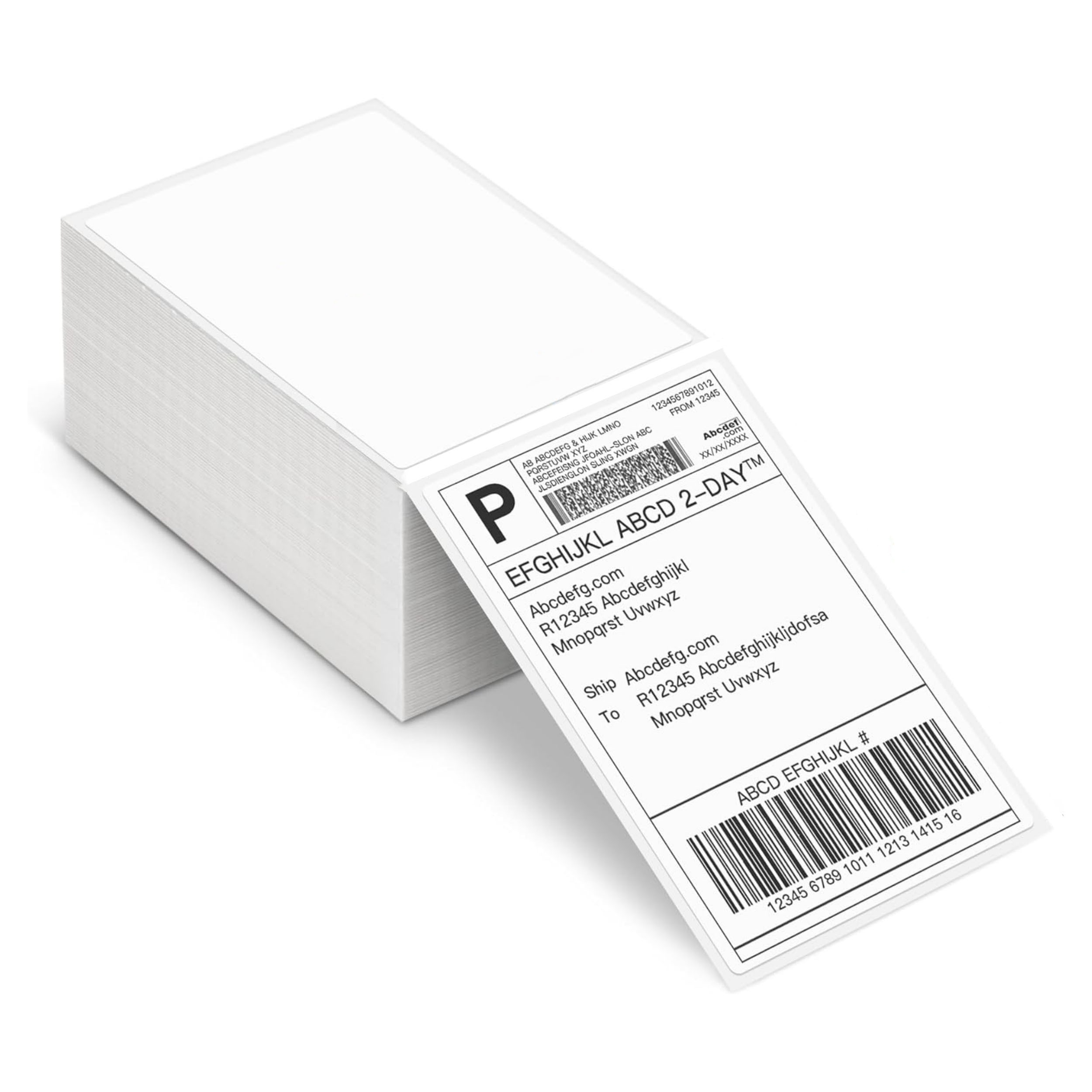 

4" X 6" Direct Thermal Labels, 150 Labels, Fanfold Shipping Package Labels, Perforated White Mailing Labels, Commercial Grade, Permanent Adhesive, Compatible With Most Thermal Printers
