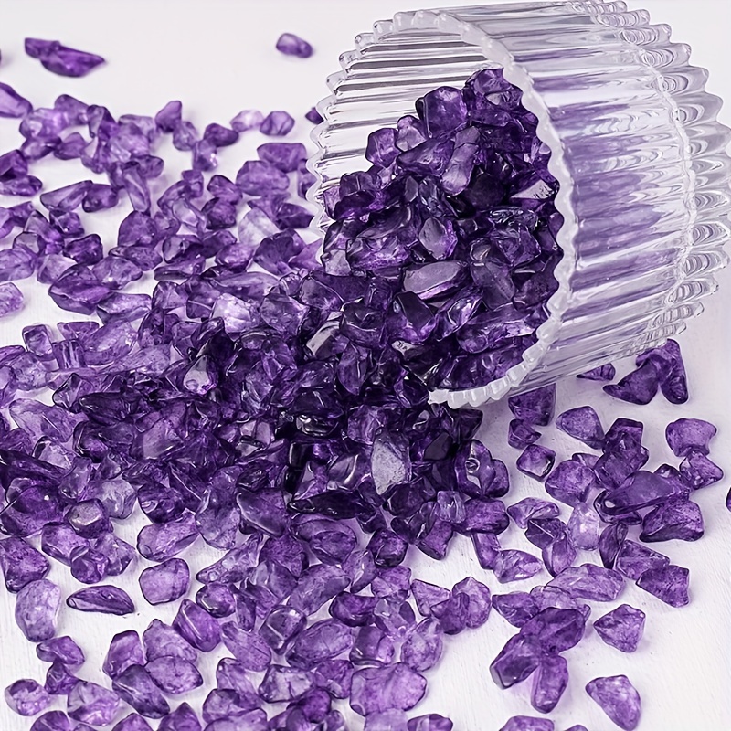 

3.53 Oz/set, Diameter -9mm Natural Amethyst Stone, Suitable For Fish Bottom, Home Garden And Decoration Of Stone