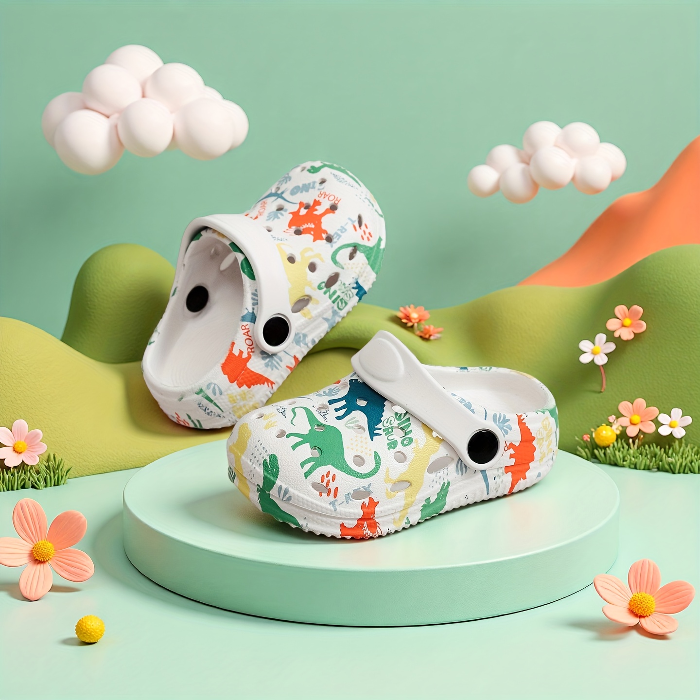 summer random print daily casual flat slippers for home and outdoor use suitable for boys and girls fashionable and cute for beach and seaside