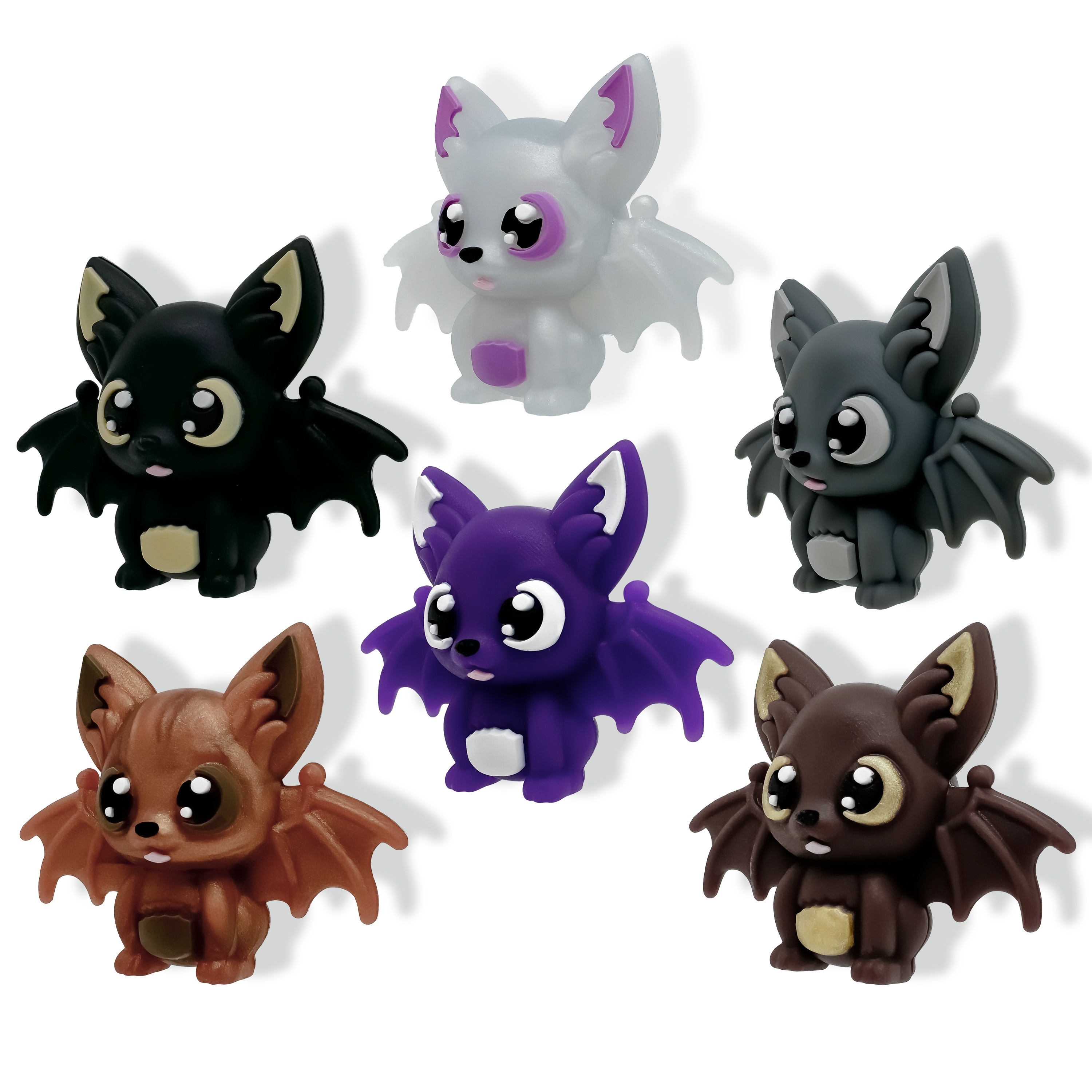 

（1 Set Of 6）halloween Themed 3d Little Monster Silicone Beads