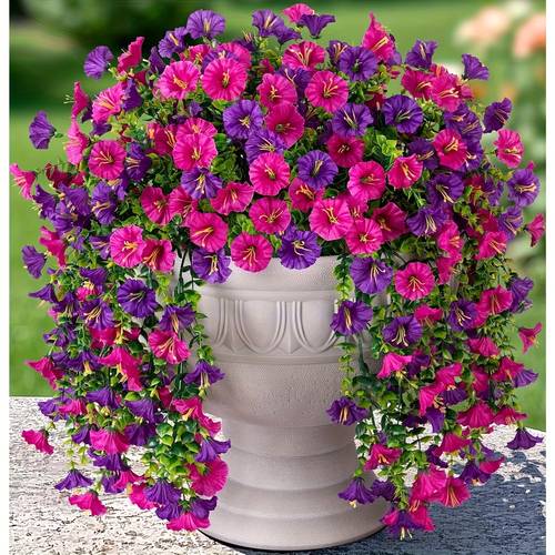2pcs realistic outdoor indoor hanging flowers uv resistant imitation series all weather decoration suitable for gardens weddings parties no maintenance required porch decoration garden decoration