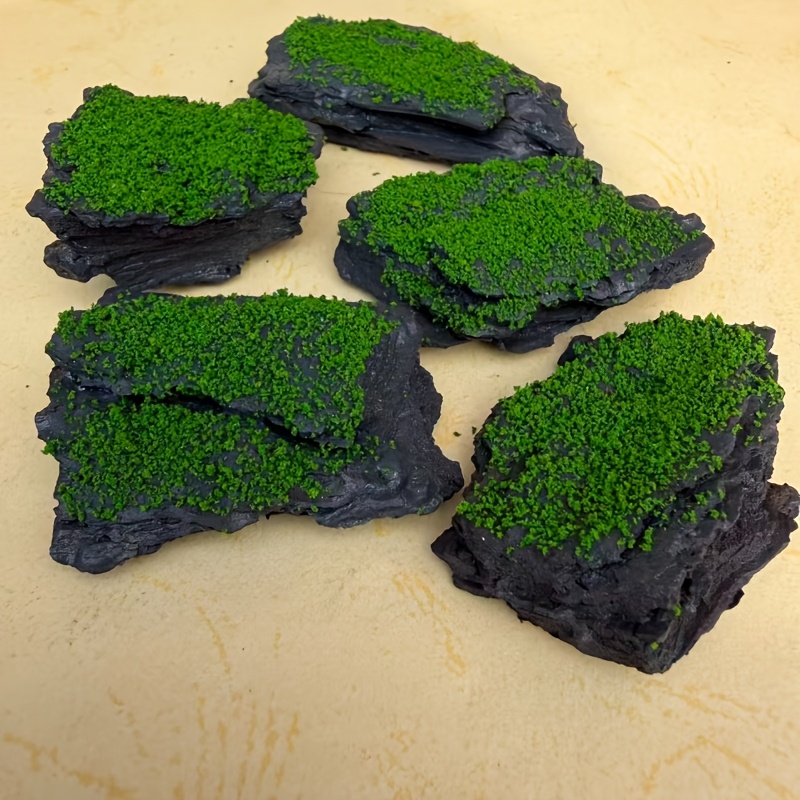 5pcs Random Shape Irregular Simulation Rock For Micro-landscape, 4-7cm/1.57-2.76in Length Model Doe Outdoor Landscape Decoration Handmade Micro-scene Decoration Scene