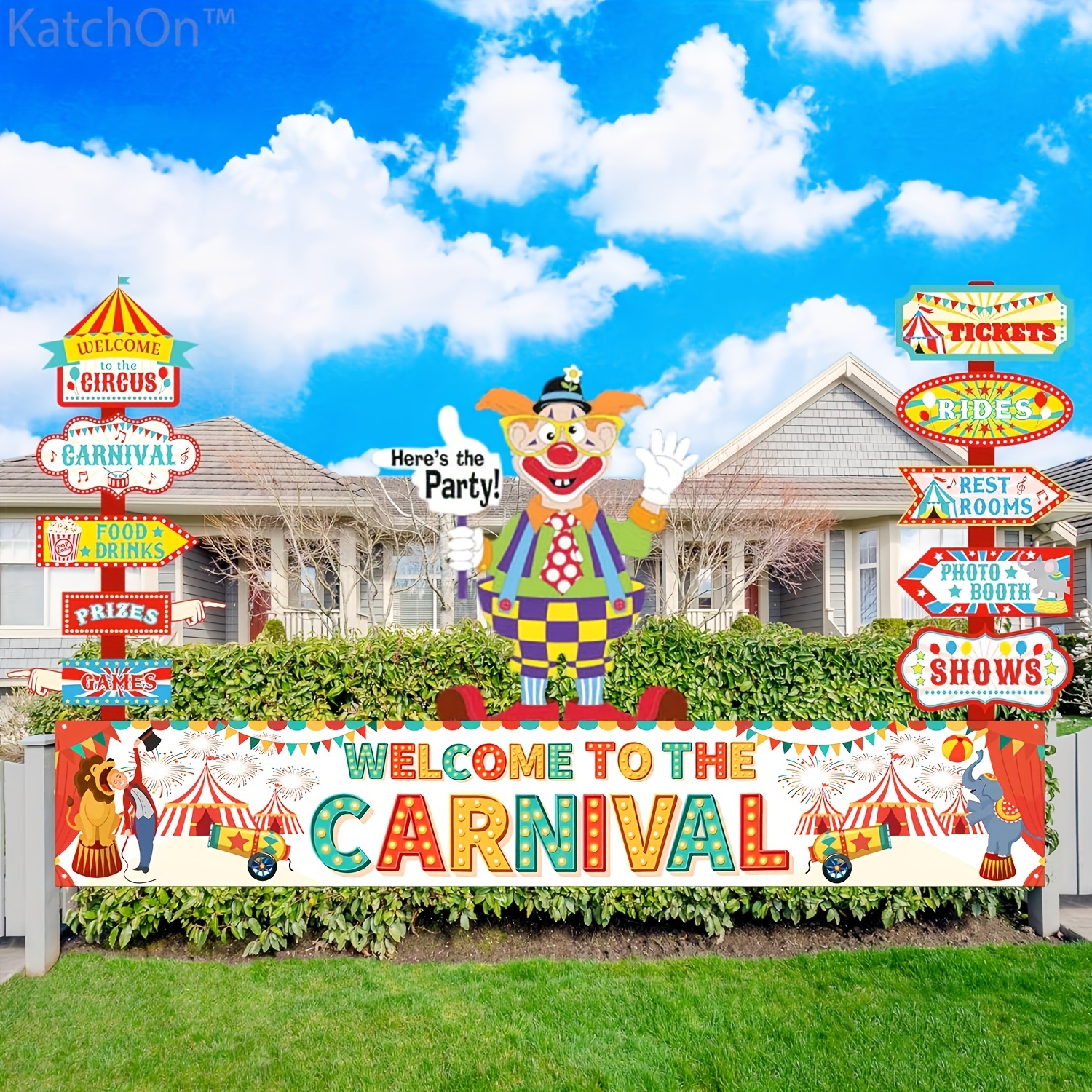 

1pc Welcome To The Carnival Yard Sign Welcome To The Carnival Banner For Vintage Carnival Decorations Carnival Theme Party Decorations Circus Theme Party Decorations