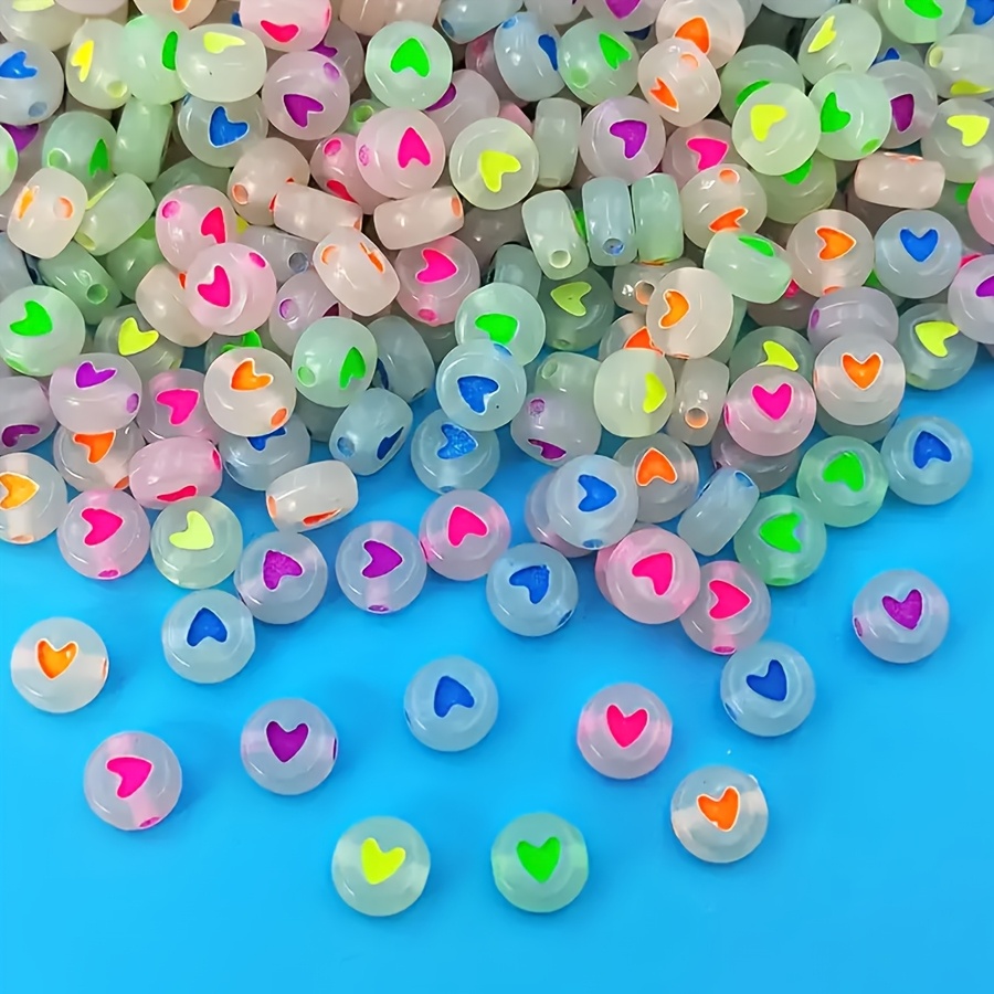 100 -the--shaped Acrylic Beads 7*4mm For , Friendship Bracelets, And Necklaces - Ideal Birthday Gift Crafting Material