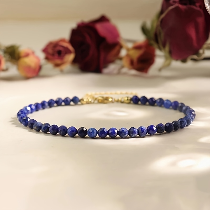 Chic Boho-minimalist Blue Beaded Bracelet - Perfect Gift For Mom, Sister, Wife, Or