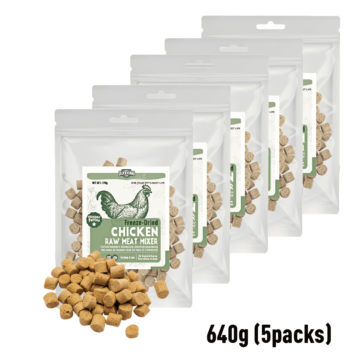 Grain-free Freeze-dried Dinner Patties - High Protein Dog Food Topper & Mixer - Taste For Picky - Minimally Processed Nutrition