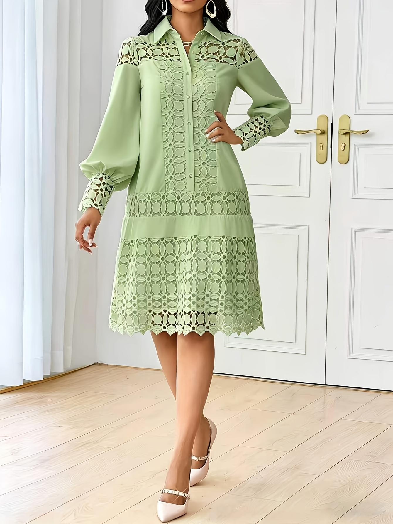 women dress lace sold on Temu United States