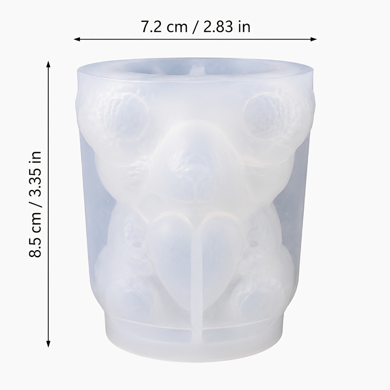 TEMU Stampo in silicone 3D Orsetto di peluche - un'estremit� testurizzata e morbida come il peluche; per di candele, la di resina, la produzione di e