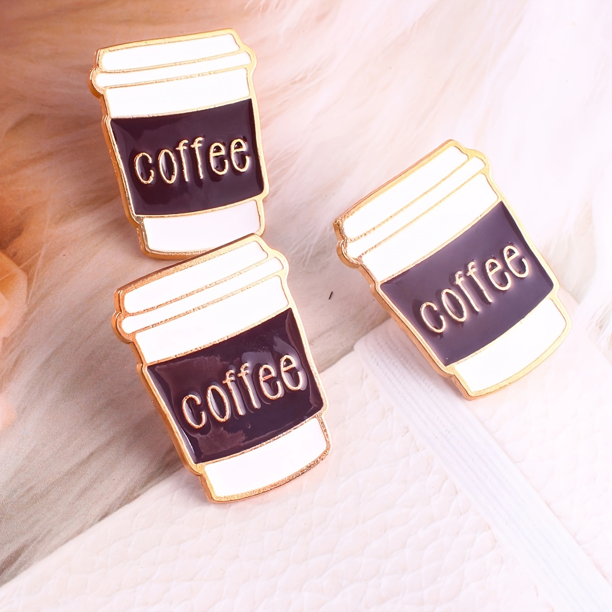 

Fashionable Zinc Alloy Coffee Cup Pins - Perfect For Everyday Wear