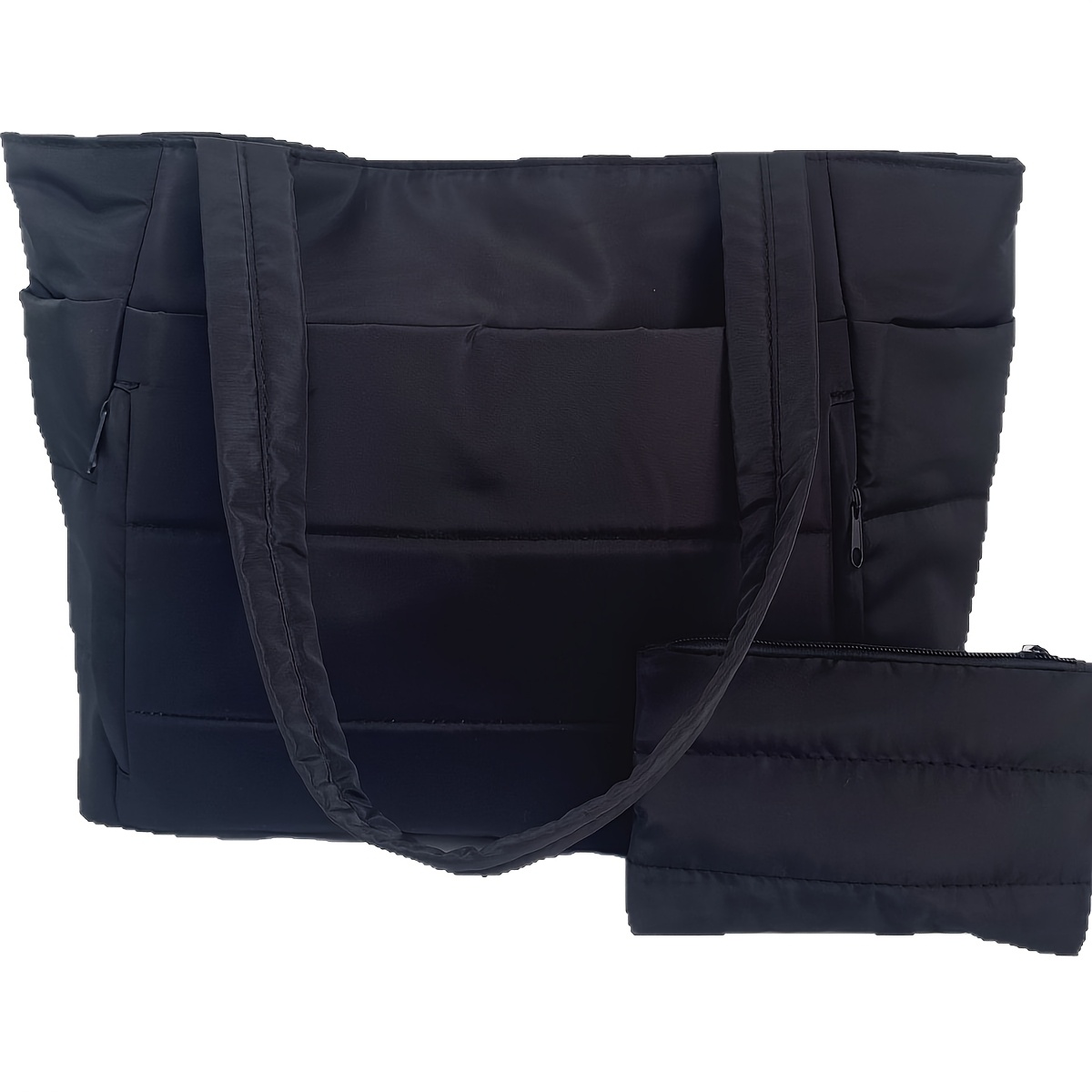TEMU 2 piezas Bolsos Tote de Mujer de Gran Capacidad, Nuevos Bolsos Acolchados de Moda, Bolsos de Mujer Versátiles Adecuados para el Trabajo, Viajes,