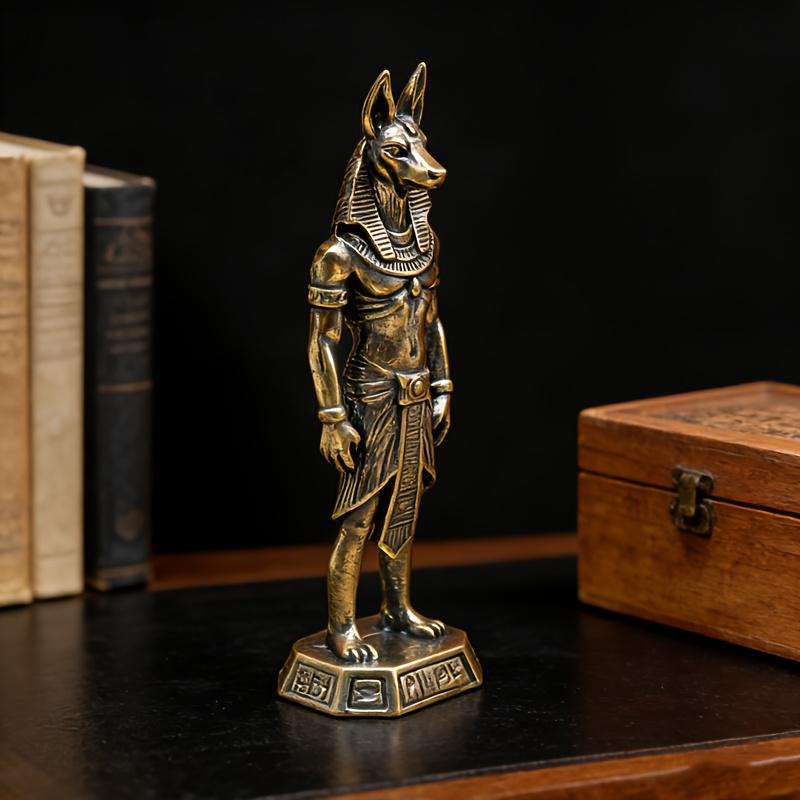 E-shop Wolf Kopf Messing Statue | Graviertes Design, Fein gehandelt für mystische Ästhetik, Geeignet für Vintage Schreibtisch, Arbeitszimmer