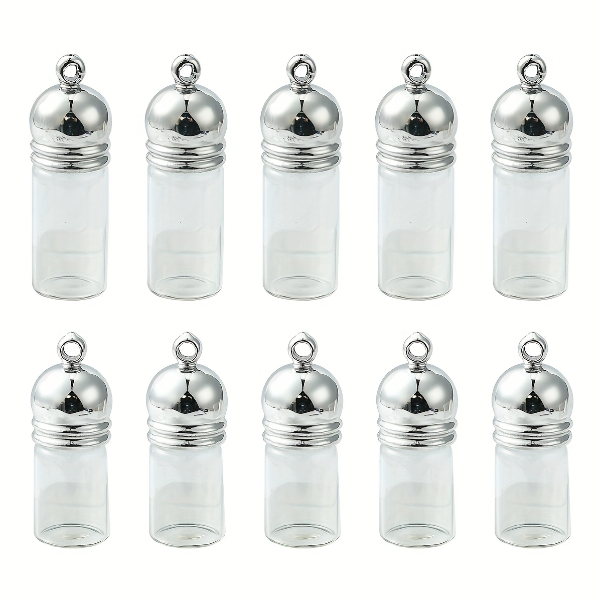 20 Glass Bottle Pendants, Diy Earrings, Necklace Charms, Suitable For Party Supplies, Diy Earrings, Bracelets, Necklaces