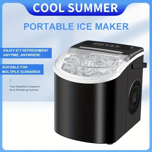 portable bullet ice maker machine for outdoor 9 cubes in 6 26lbs day multi size ice making machine with ice scoop compact for camping black white green pink