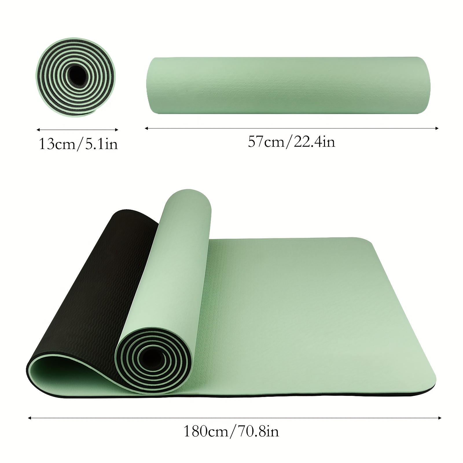 Non-Slip Yoga Mat with Body Alignment Markers, High-Quality Exercise Mat, Ideal for Home Workouts, Gyms, Pilates, And Travel