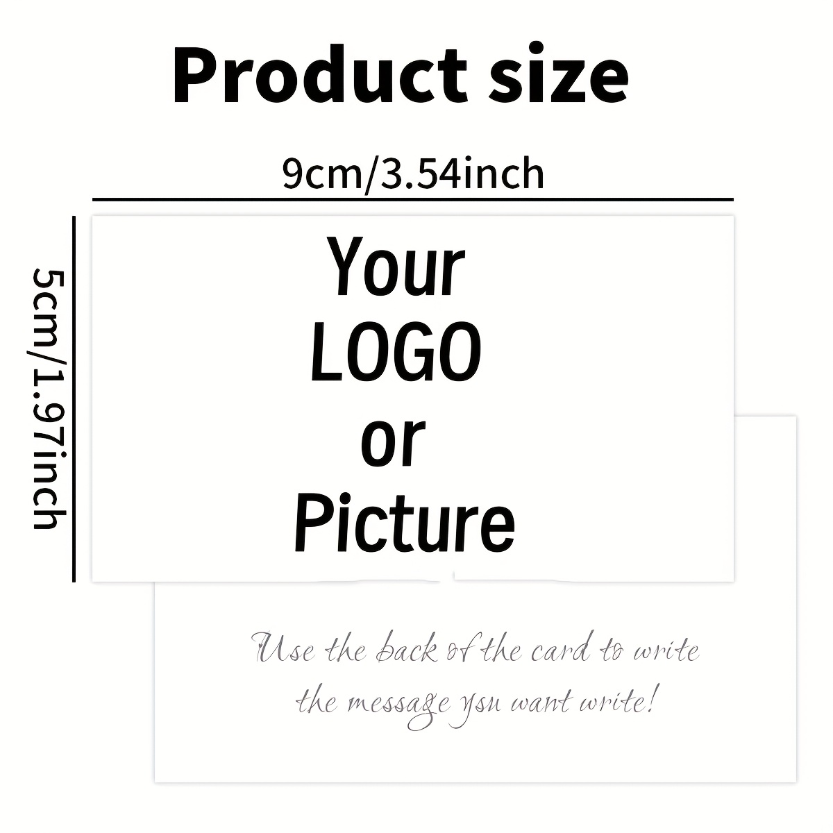 TEMU 50pcs Custom Image Thank You Business Cards - Personalized Logo Photos Design, Invitation Cards, Branding Gifts Packaging Decor Postcards,