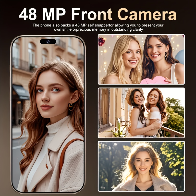 Smart Unlocked Android Phone A15Android 13 Phone 6GB+256GB 6800mAh, HD Screen 48MP+108MP Camera Phone, Face Unlocked With 5G Dual SIM Smartphone, Mini Gray 3+16GB