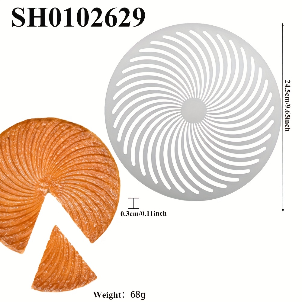 1pc Moule à Pain Rond en Silicone avec Motif Pétale Géométrique et Spirales - Design Tournesol & Rayures Radiales, Antiadhésif pour Four, Idéal pour Noël, Halloween, Pâques, Thanksgiving, Ramadan, Saint-Valentin - Moule Durable pour Biscuits et Décorations Festives, Desserts Faciles à Démouler